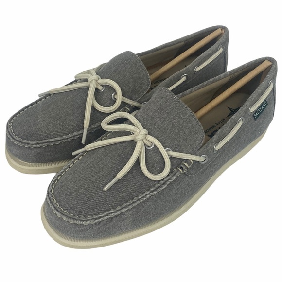 Eastland Grey Yarmouth 1-Eye Canvas Boat Shoes - Picture 5 of 13